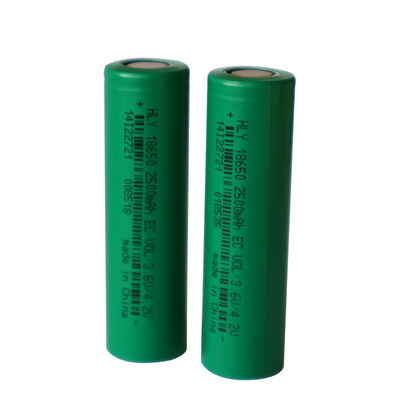NCM 18650 lithium Ion Battery Cell 2500 MAh High Capacity Rechargeable de 3,6 volts