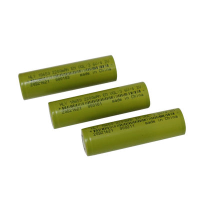 Lithium 2200mAh Ion Battery High Discharge Rate rechargeable de la FCC 18650