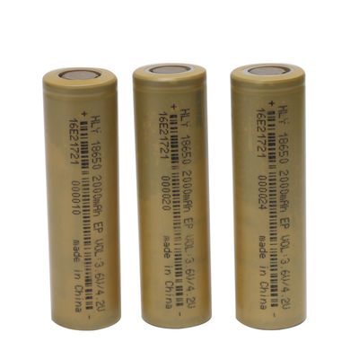 Cellules 2000mah rechargeables électriques de la batterie au lithium du vélo 3,6 V 18650