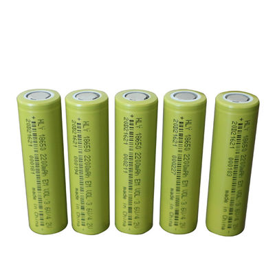 UN38.3 lithium cylindrique Ion Battery 2200mah 18650 de la batterie 3.6V de cellules du haut débit 18650