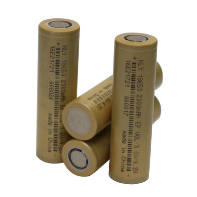 Haut Rate Rechargeable Li Ion Battery cylindrique 2000mAh 18650 RoHS pour les outils électriques