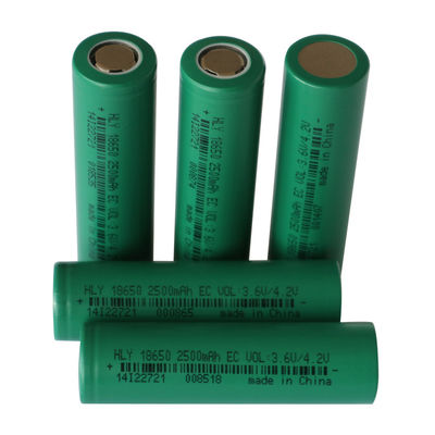 Densité rechargeable de haute énergie 3,6 de batterie recyclable de volt 2500mah 18650