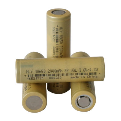 Batterie au lithium de volt 2000mah de kc 3,6 batterie de haut de drain de 18650 surfaces planes 500 fois