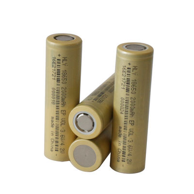 Lithium lumineux cylindrique Ion Battery Cells de lampe-torche de puissance mobile 18650 2000mAh