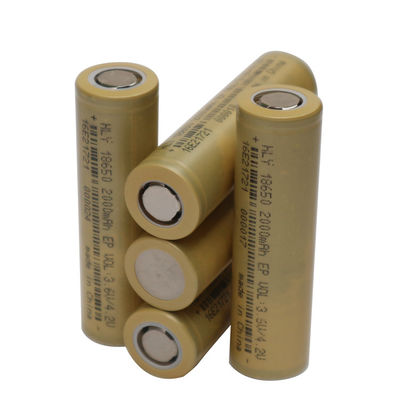 18650 cellules de batterie solaires rechargeables de 3,6 volts 2000mAh pour l'électronique domestique/Ebike