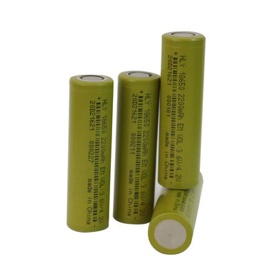 Longue cellule de batterie de la vie de cycle 18650, 3,6 batterie au lithium de volt 2200mah